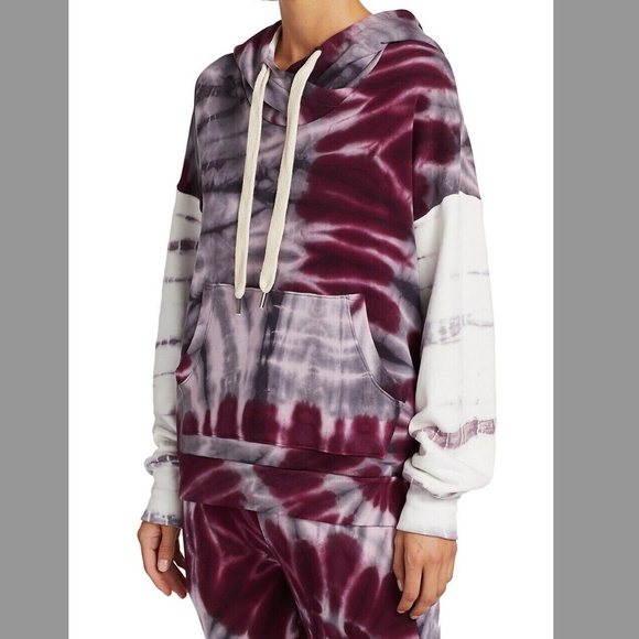 NWOT - NSF SAKS FIFTH AVENUE LISETTE HOODIE SWEATSHIRT - WILD DYE MIX - MEDIUM - Picture 1 of 6